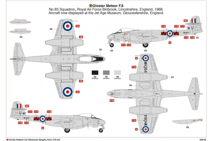 Classic Kit letadlo A09182 - GLOSTER METEOR F.8 (1:48)