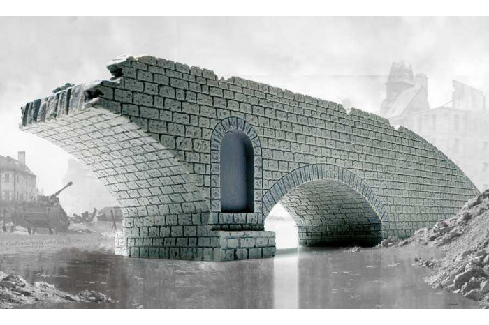 Classic Kit budova A75012 - Narrow Road Bridge Broken Span (1:72)