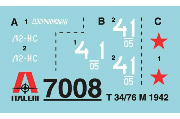 Model Kit tank 7008 - T 34/76 m42 (1:72)