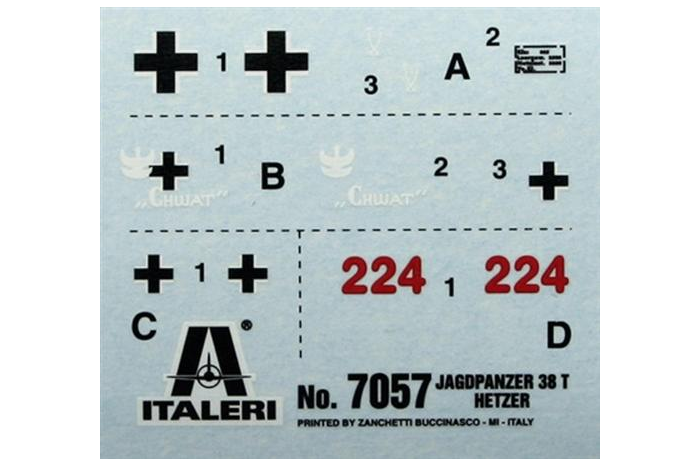 Model Kit military 7057 - JAGDPANZER 38(t) HETZER (1:72)