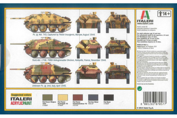 Model Kit military 7057 - JAGDPANZER 38(t) HETZER (1:72)