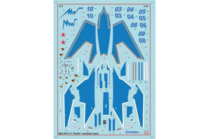 Model Kit letadlo 7310 - MIG-29 "Swifts" (1:72)