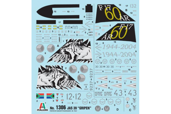 Model Kit letadlo 1306 - JAS 39 GRIPEN (1:72)