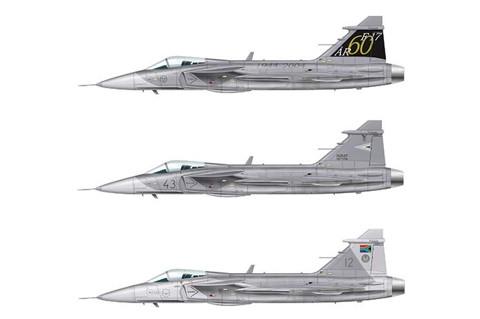 Model Kit letadlo 1306 - JAS 39 GRIPEN (1:72)