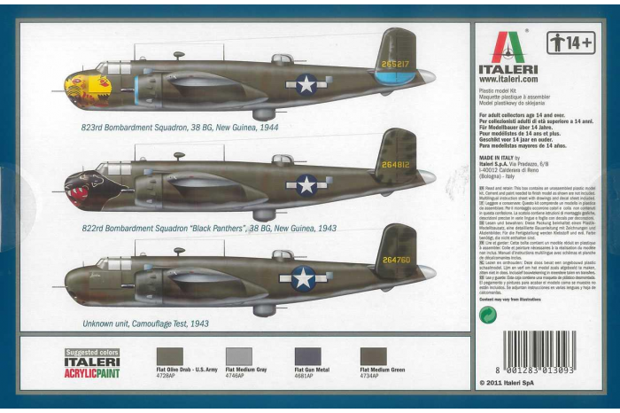Model Kit letadlo 1309 - B-25G MITCHELL (1:72)