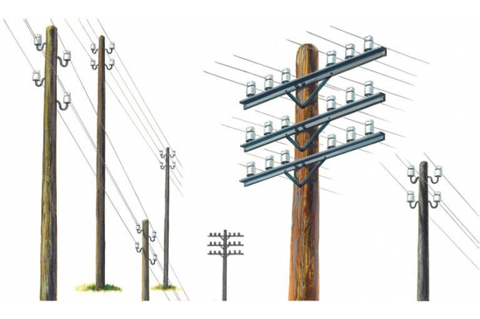 Model Kit doplňky 0404 - TELEGRAPH POLES (1:35)
