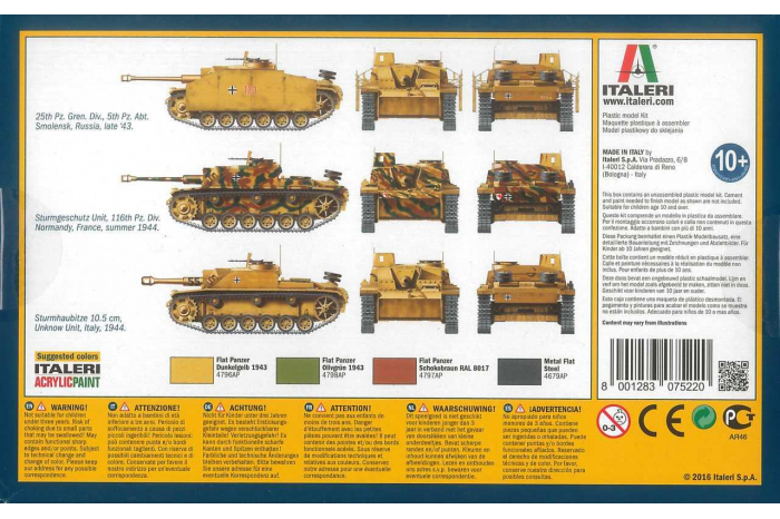 Fast Assembly tanky 7522 - STURMGESCHUTZ III (1:72)