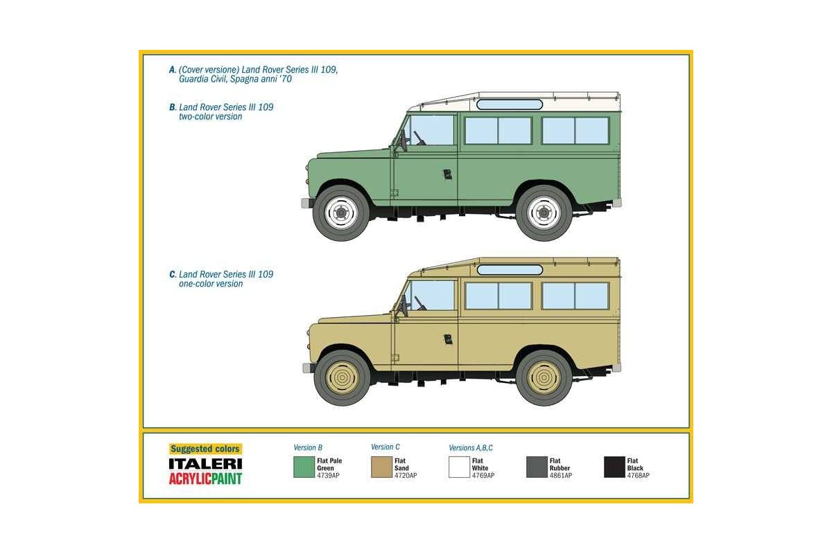 6542 Italeri Land Rover 109 'Guardia Civil' 1/35 Military Kit 