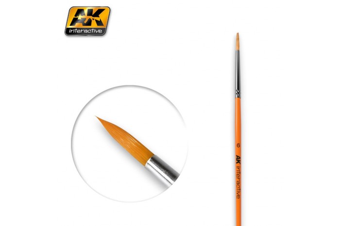 ROUND BRUSH 6 SYNTHETIC - AK606