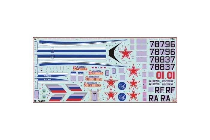Model Kit letadlo 7011 - Russian strategic airlifter IL-76MD (1:144)