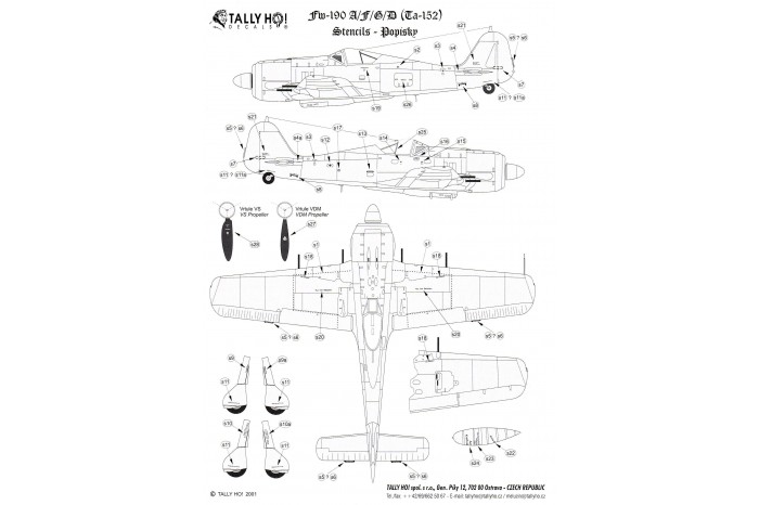 Stencils - FW-190 A, F, G (1:32) - S32003