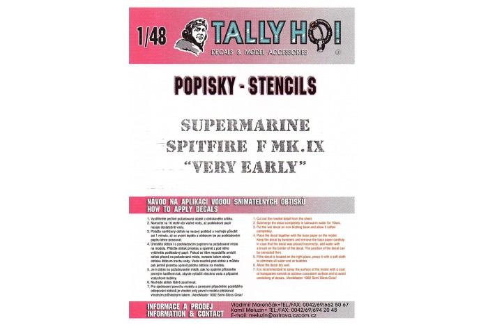 Stencils - Spitfire F Mk.IX early (1:48) - S48021