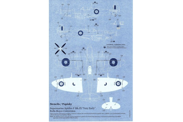 Stencils - Spitfire F Mk.IX early (1:48) - S48021