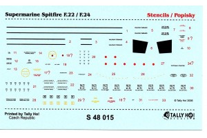 Stencils - Spitfire F-22/24 Griffon (1:48) - S48015