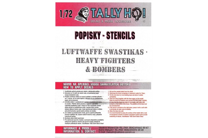 Stencils - Swastikas - heavy bombers (1:72) - S72020