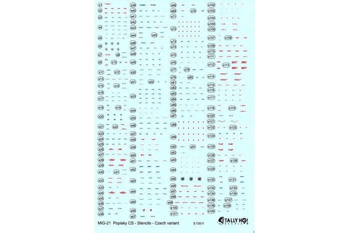 Stencils - Mig-21 Cs (1:72) - S72011