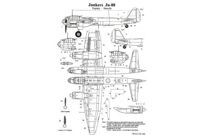 Stencils - Ju-88 (1:72) - S72013