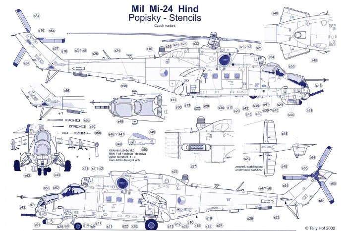 Stencils - Mi-24 Cs (1:72) - S72010