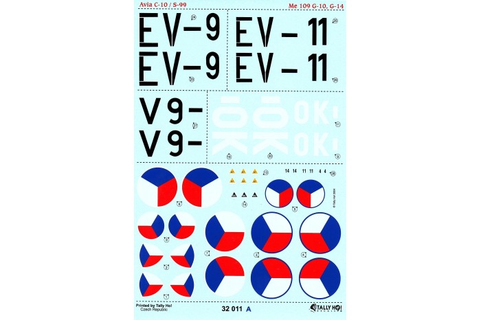 Decals - Avia S 99 / ME-109G - 10 (1:32) - 32011