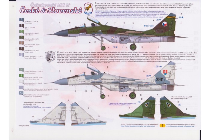 Decals - Mig-29, 9-12, part 1 (1:32) - 32008