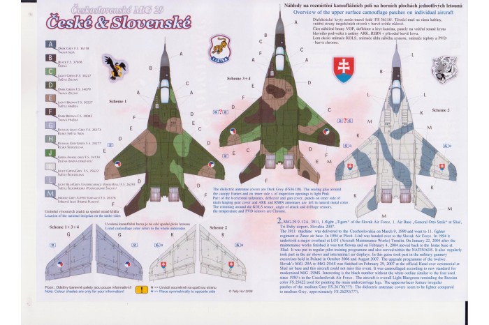 Decals - Mig-29, 9-12, part 1 (1:32) - 32008