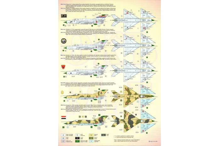 Decals - Mig-21 MF/Bis (1:32) - 32004