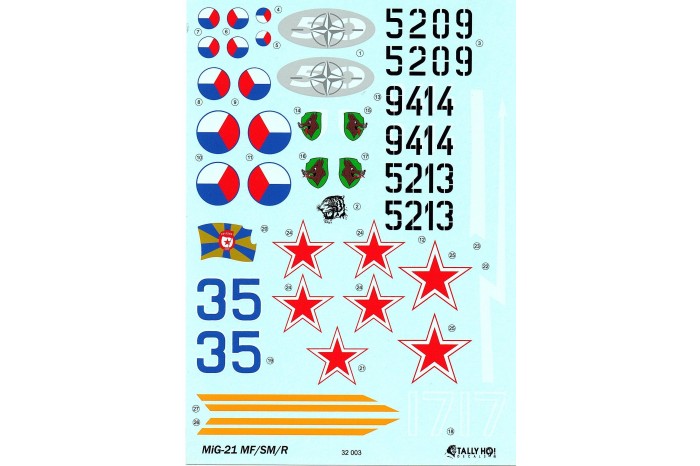 Decals - Mig-21 MF, SM, R (1:32) - 32003