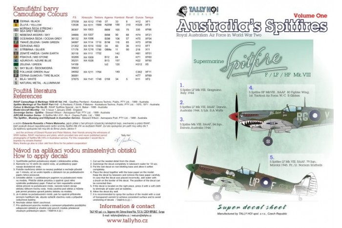 Decals - RAF Spitfires Mk.VIII, part 1 (1:48) - 48043