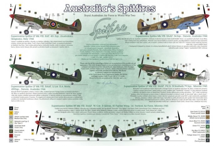 Decals - RAF Spitfires Mk.VIII, part 1 (1:48) - 48043