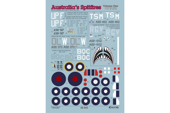 Decals - RAF Spitfires Mk.VIII, part 1 (1:48) - 48043