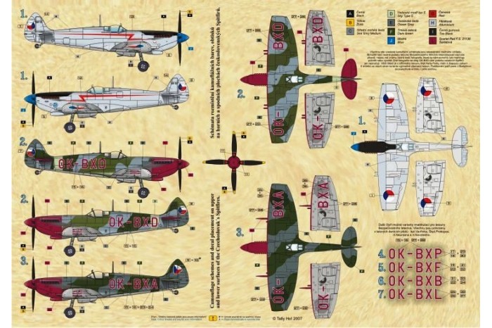 Decals - Cs Spitfires 1945-1948, part 2 (1:48) - 48042