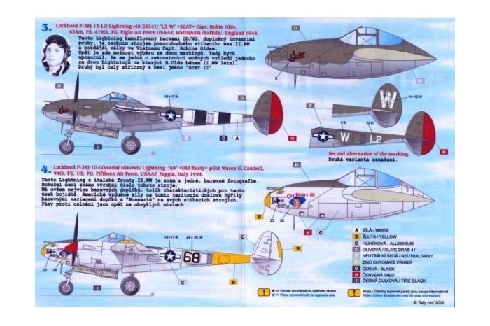 Decals - P-38 Lighting, part 2 (1:48) - 48037