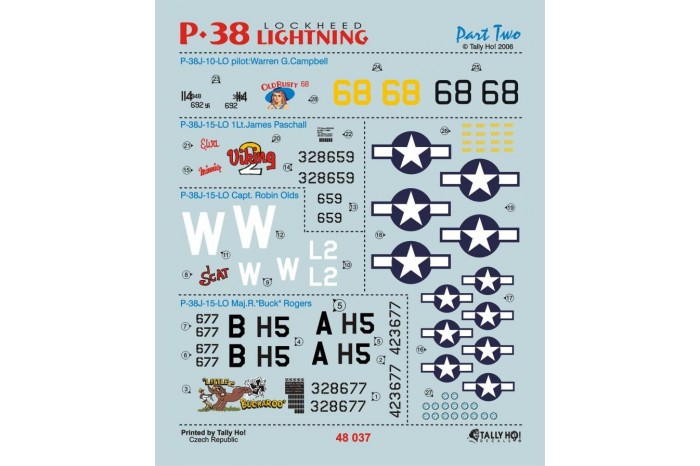 Decals - P-38 Lighting, part 2 (1:48) - 48037