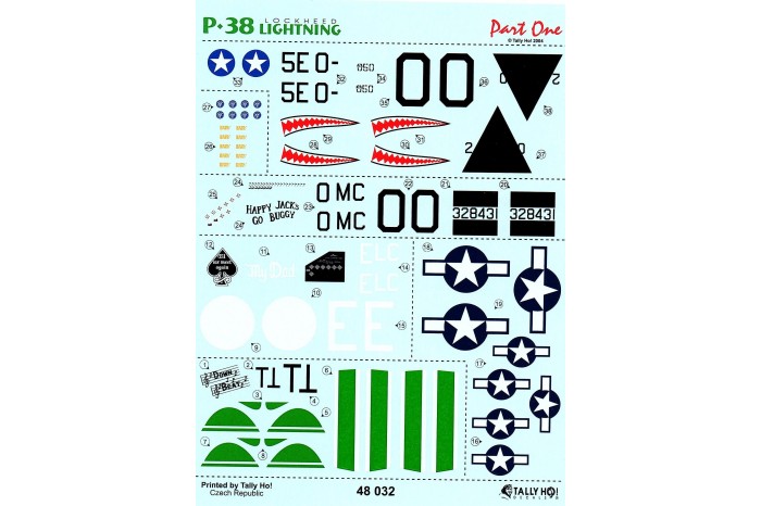 Decals - P-38 Lighting, part 1 (1:48) - 48032