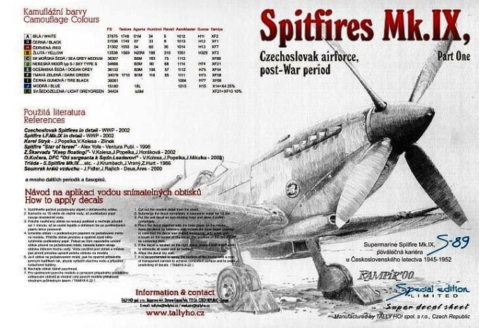 Decals - Cs Spitfires 1945-1952, part 1 (1:48) - 48031