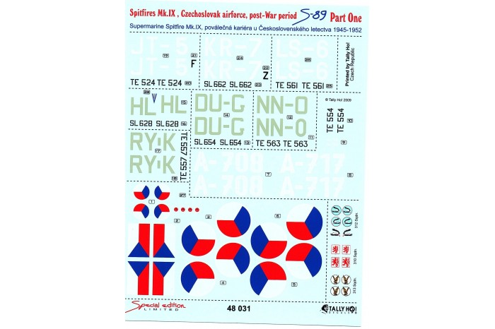 Decals - Cs Spitfires 1945-1952, part 1 (1:48) - 48031