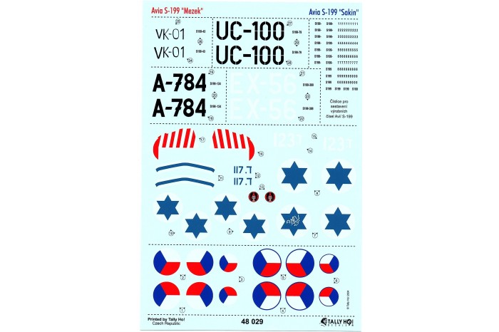 Decals - Avia S-199 / Sakin (1:48) - 48029