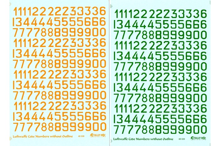 Decals - Luftwaffe Code numbers (1:48) - 48028