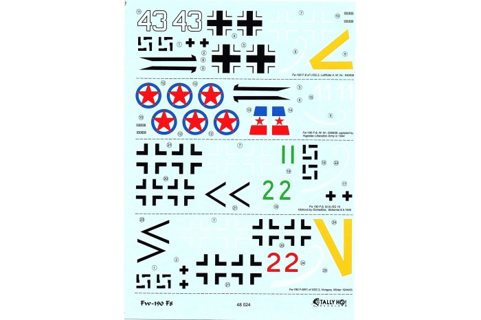 Decals - FW-190, F8 (1:48) - 48024