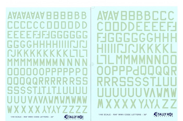 Decals - RAF Code letters (1:48) - 48011