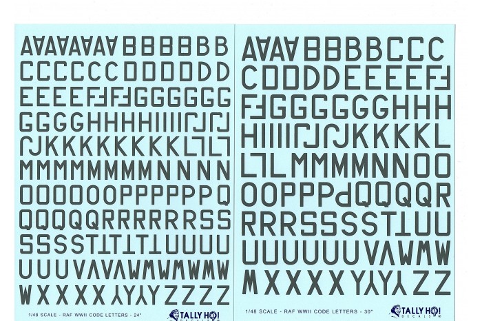 Decals - RAF Code letters (1:48) - 48010