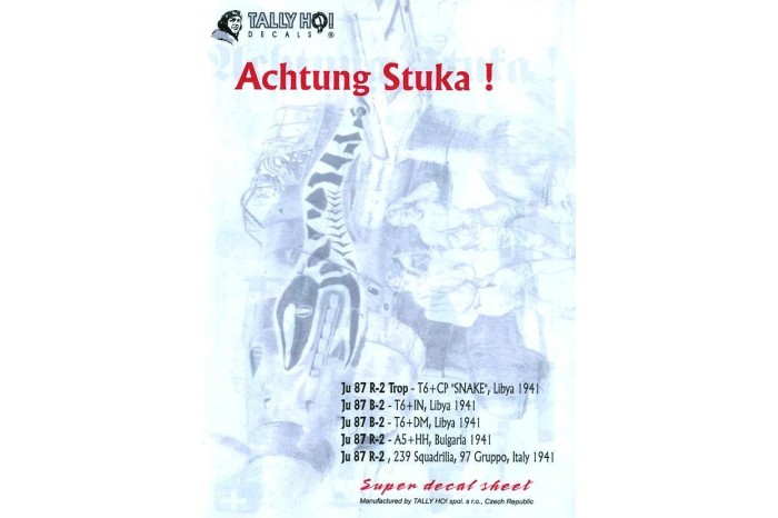 Decals - JU-87 Achtung Stuka! (1:48) - 48003