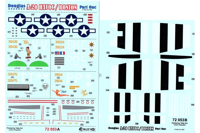Decals - A-20 Boston / Havock, part 1 - 72053