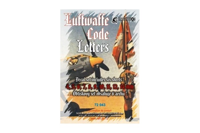 Decals - Luftwaffe Code letters - 72043