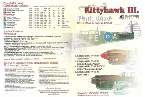 Decals - Kittyhawk III, part 1 - 72041