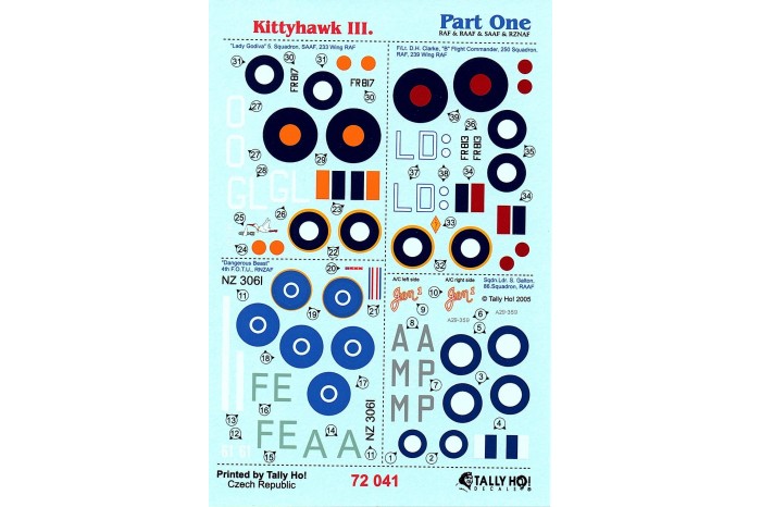Decals - Kittyhawk III, part 1 - 72041