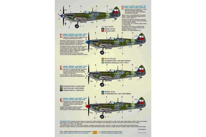 Decals - Cs Spitfires 1945 - 1952, part 1 - 72036