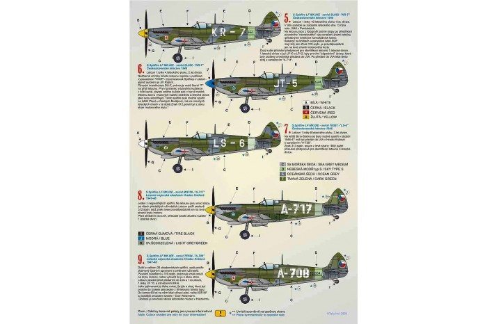 Decals - Cs Spitfires 1945 - 1952, part 1 - 72036