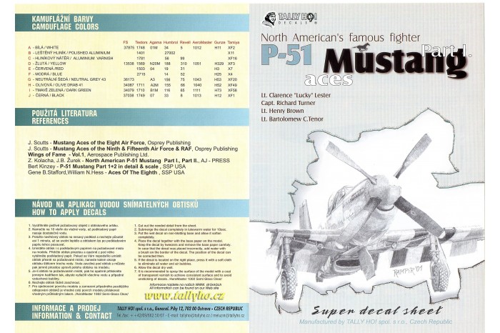 Decals - P-51 B, C, D Mustang, part 1 - 72022