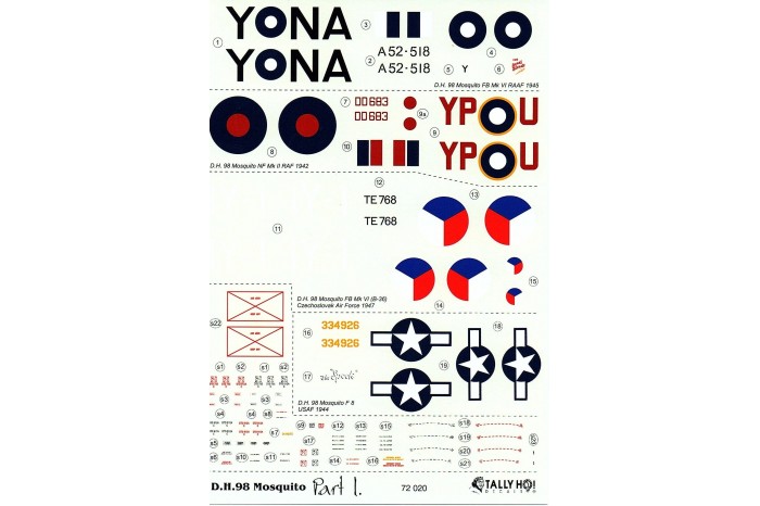 Decals - Mosquito, part 1 - 72020